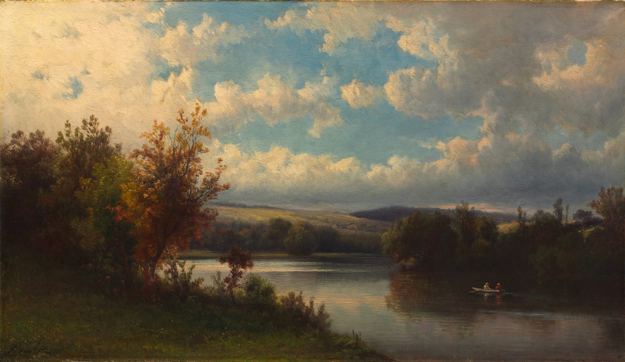 Krajobraz w pobliżu Granby, Connecticut, ok. 1870 (olej na płótnie) autorstwa Hendrik Dirk Kruseman van Elten