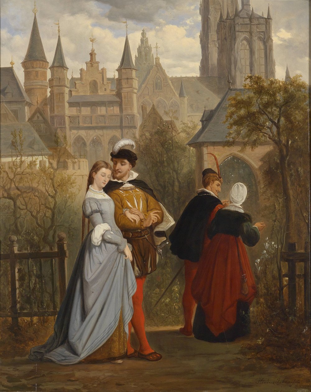 Scena z Fausta Goethego autorstwa Hendrik Frans Schaefels