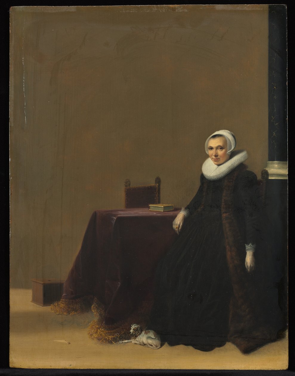 Portret kobiety z psem, ok. godz. 1635. autorstwa Hendrik Gerritsz. Pot