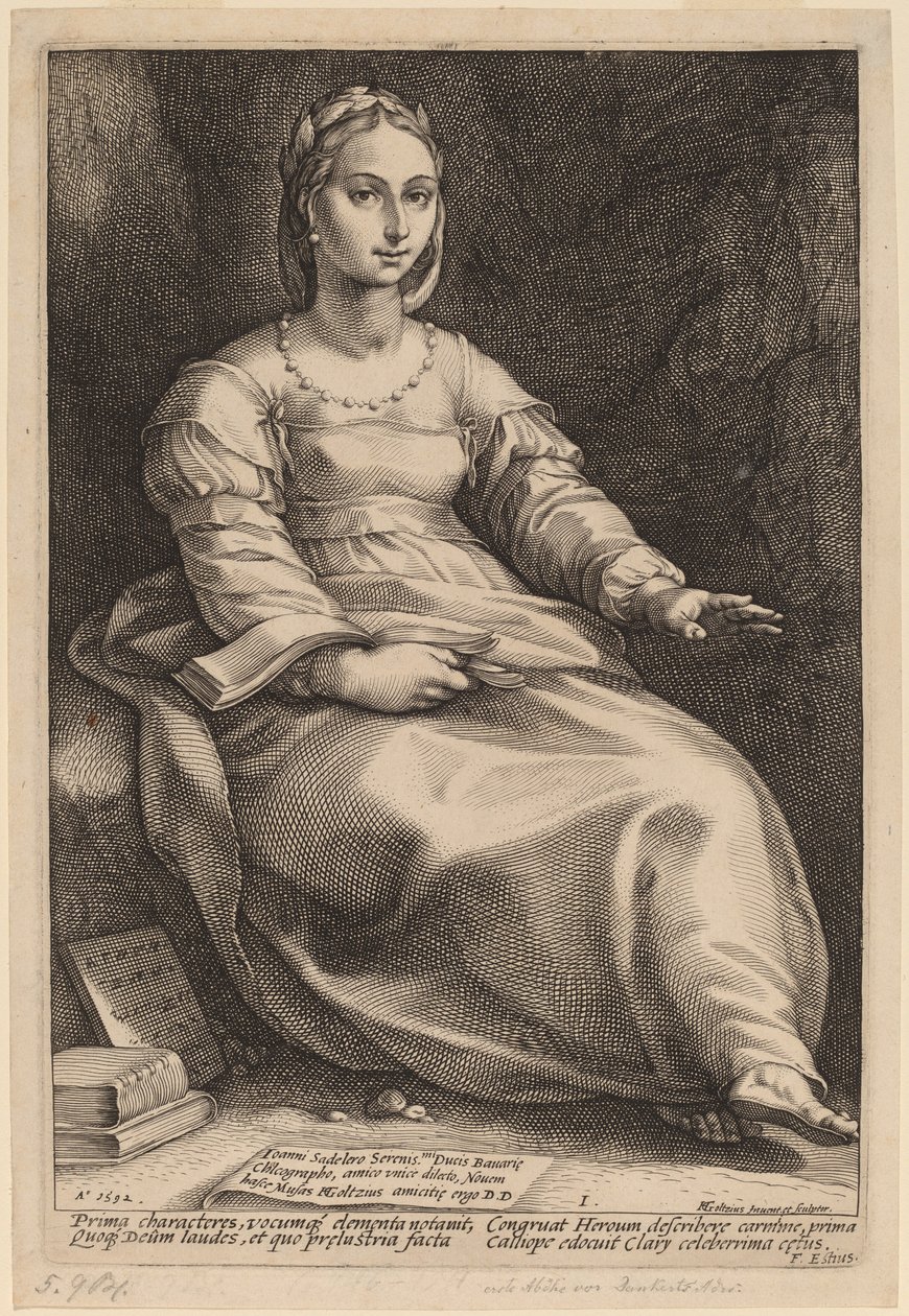 Kaliope autorstwa Hendrik Goltzius