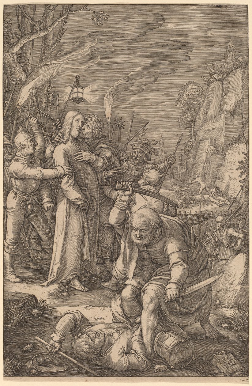 Chrystus wzięty do niewoli autorstwa Hendrik Goltzius