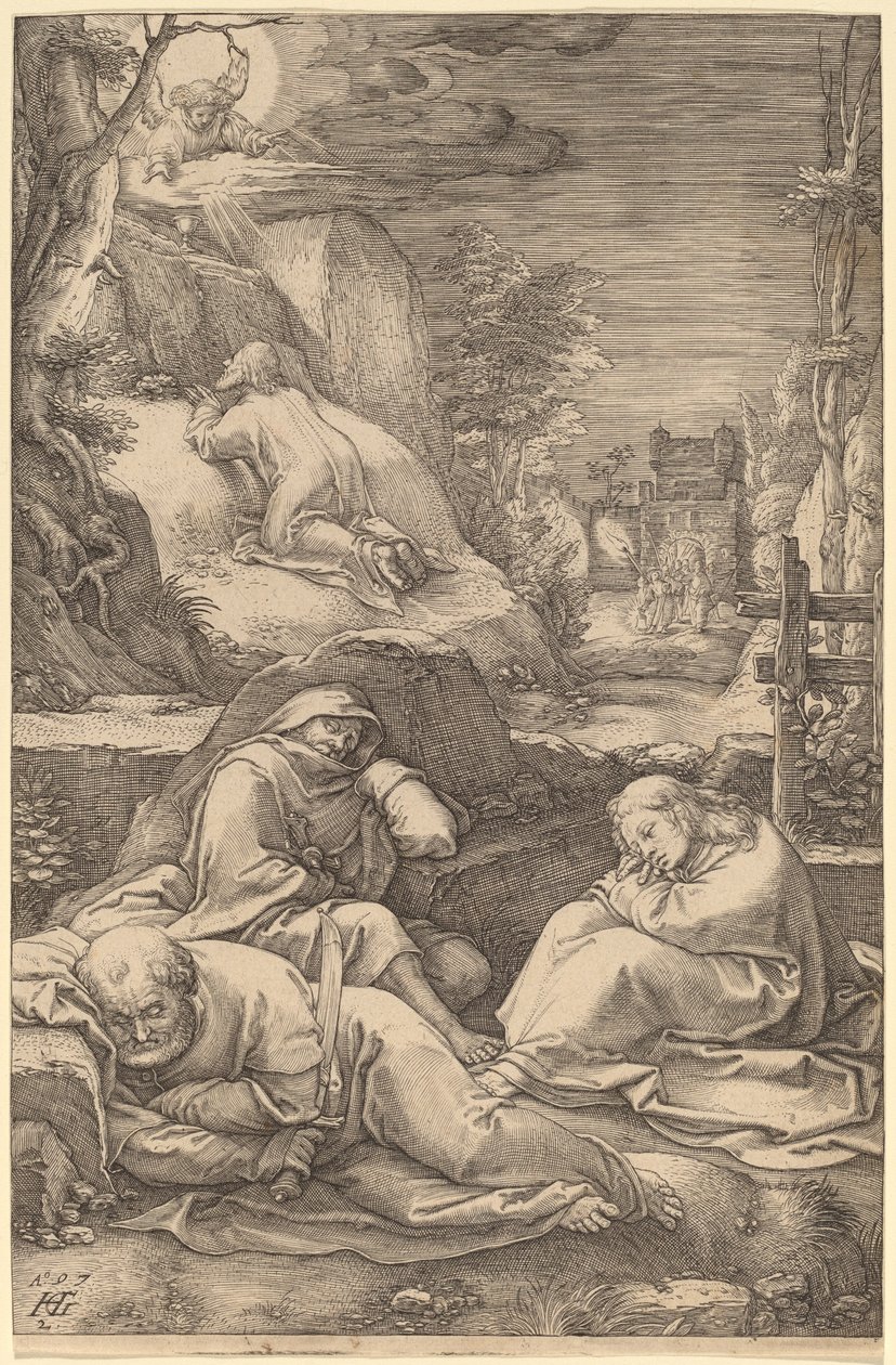 Chrystus na Górze Oliwnej autorstwa Hendrik Goltzius