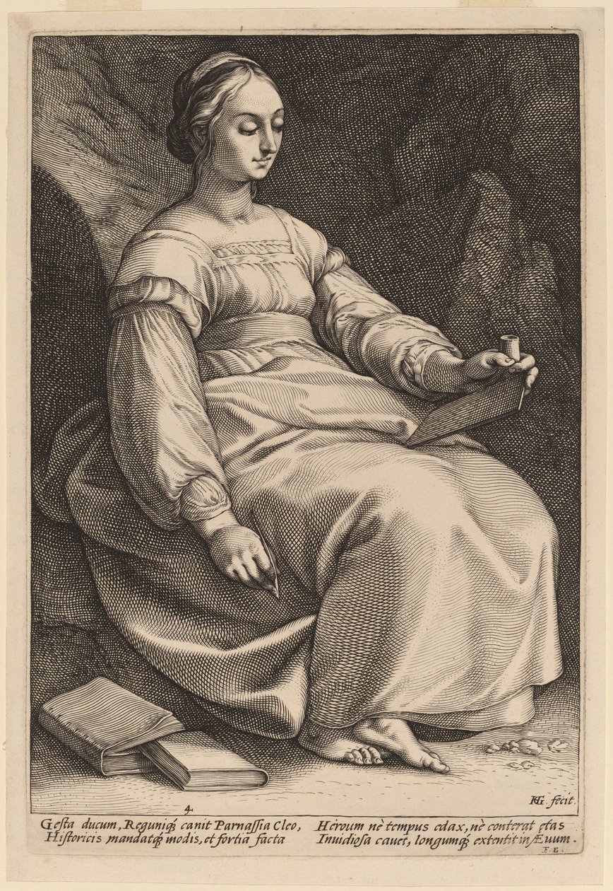 Klio autorstwa Hendrik Goltzius