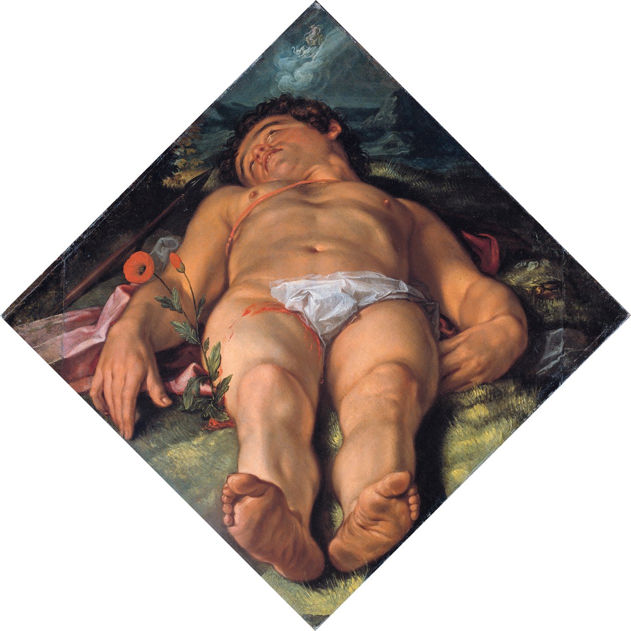 Umierający Adonis, 1609 autorstwa Hendrik Goltzius