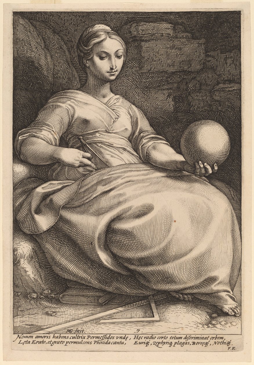Erato autorstwa Hendrik Goltzius