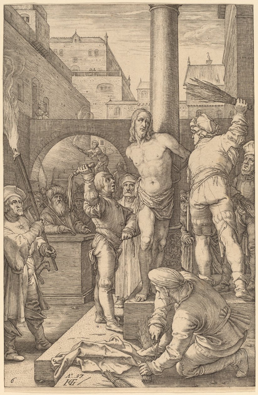 Biczowanie Chrystusa autorstwa Hendrik Goltzius