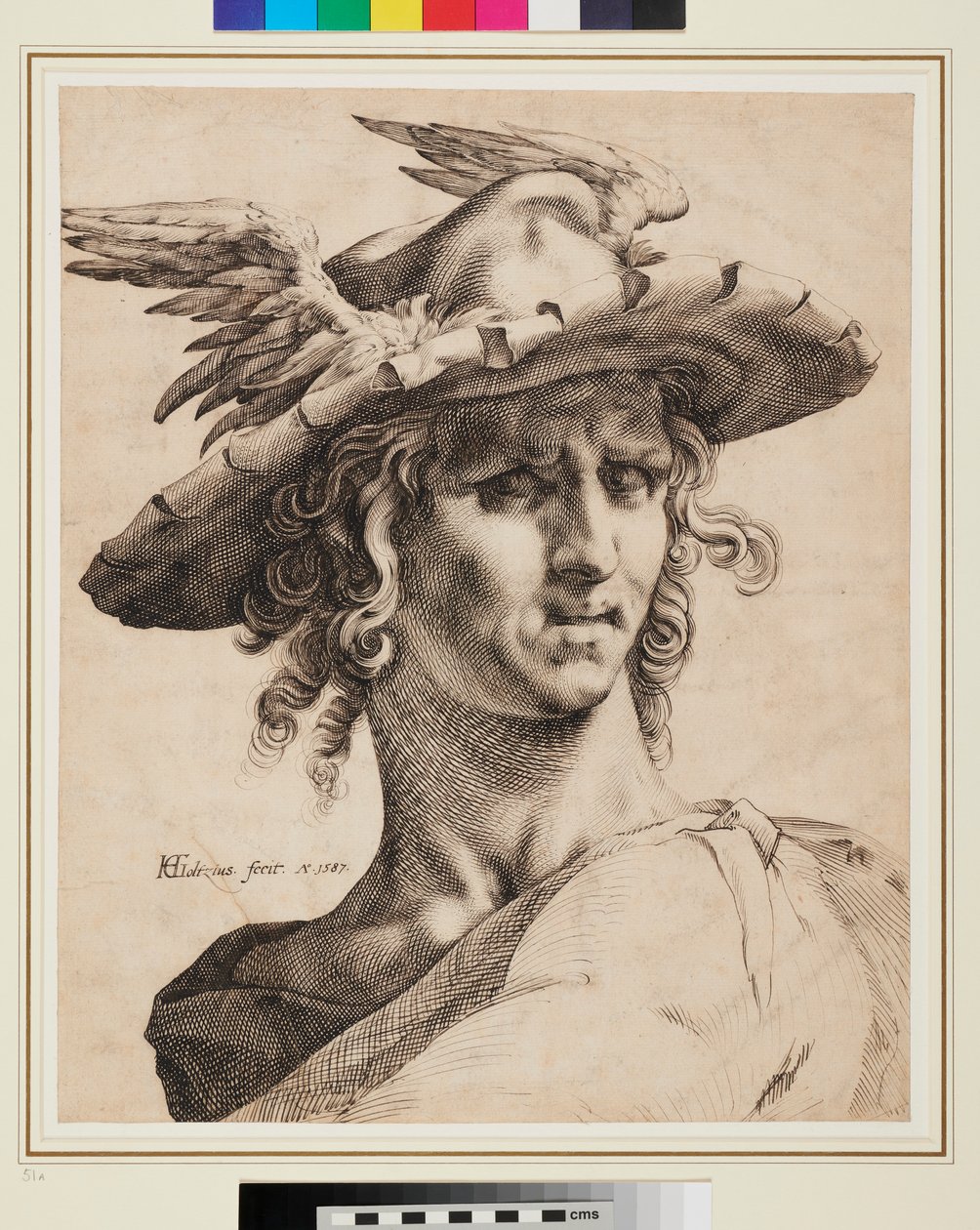 Szef Merkurego autorstwa Hendrik Goltzius