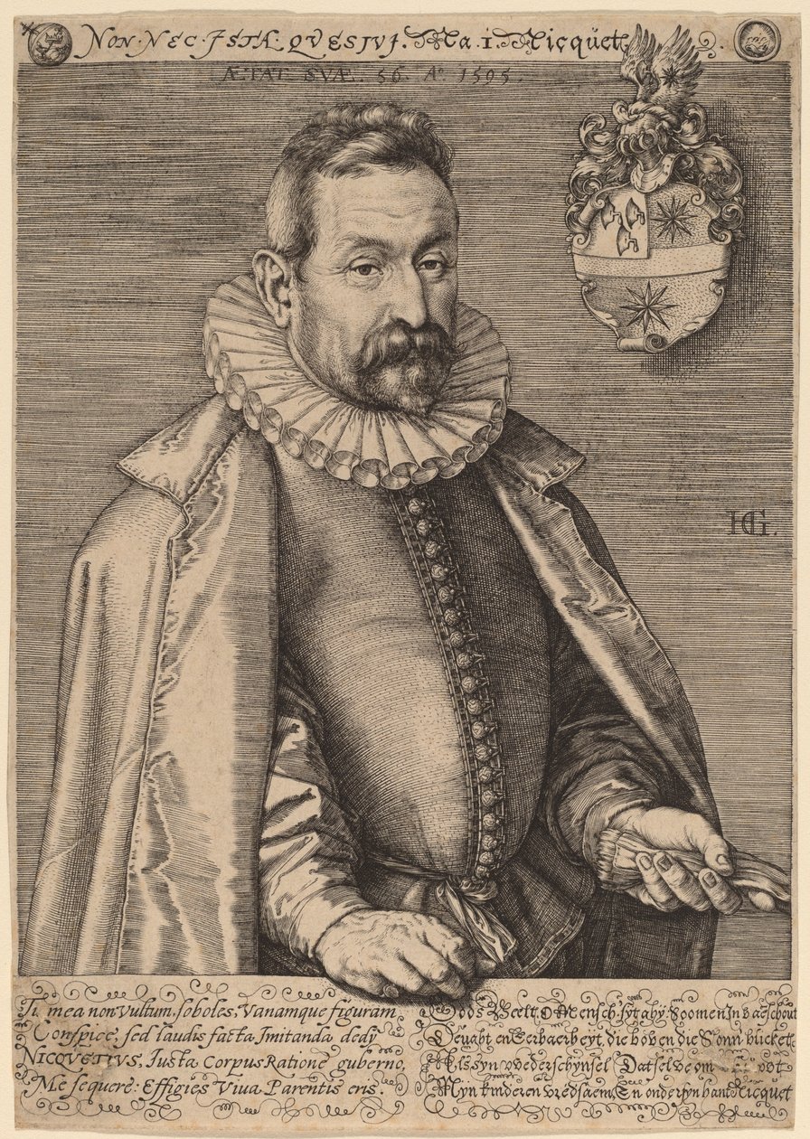 Jan Nicquet autorstwa Hendrik Goltzius