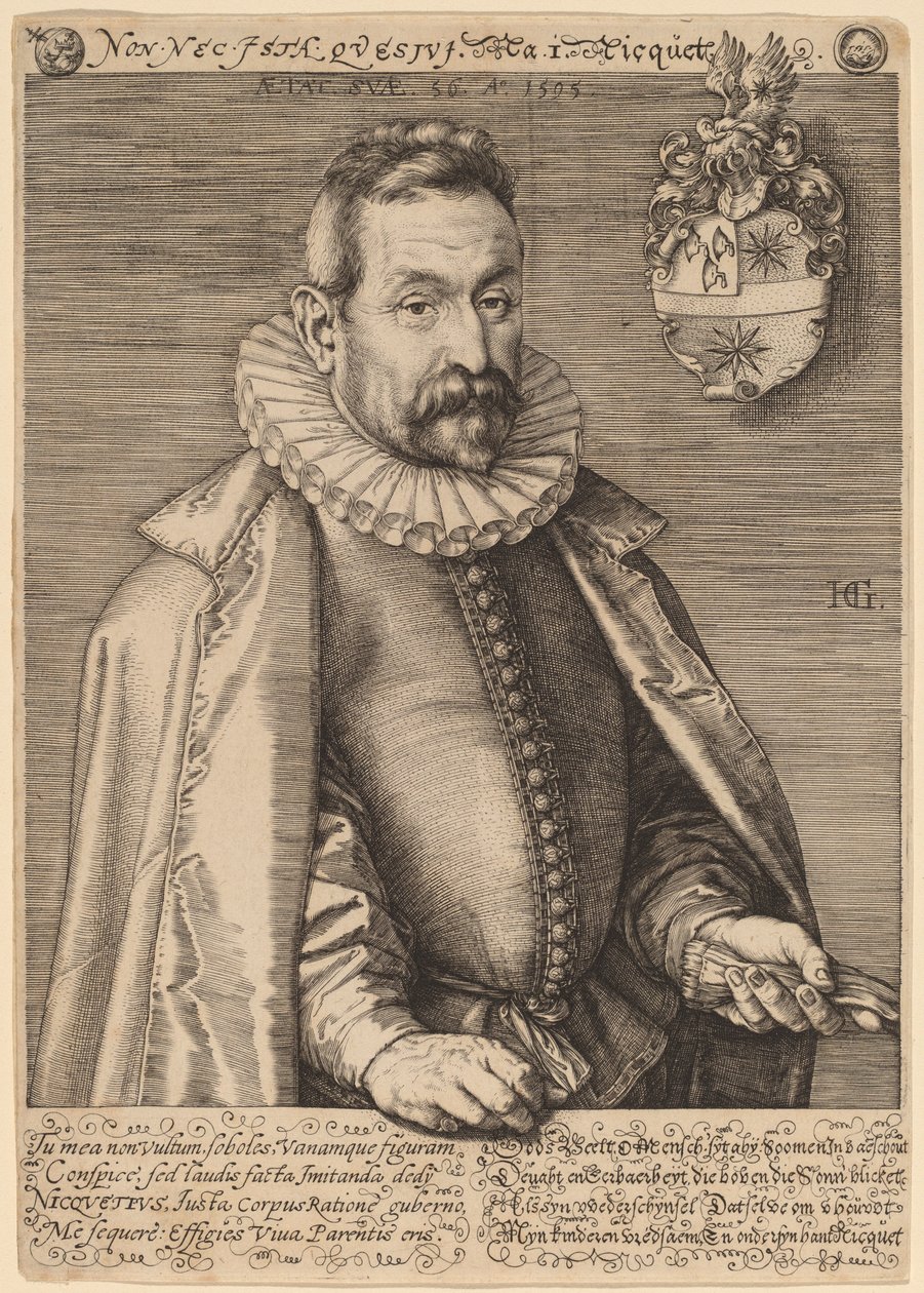 Jan Nicquet autorstwa Hendrik Goltzius