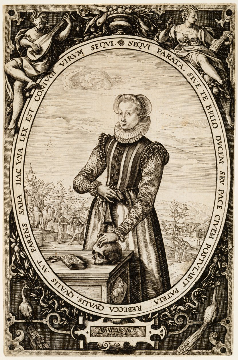 Josina Hamels, 1589 (tusz na papierze) autorstwa Hendrik Goltzius
