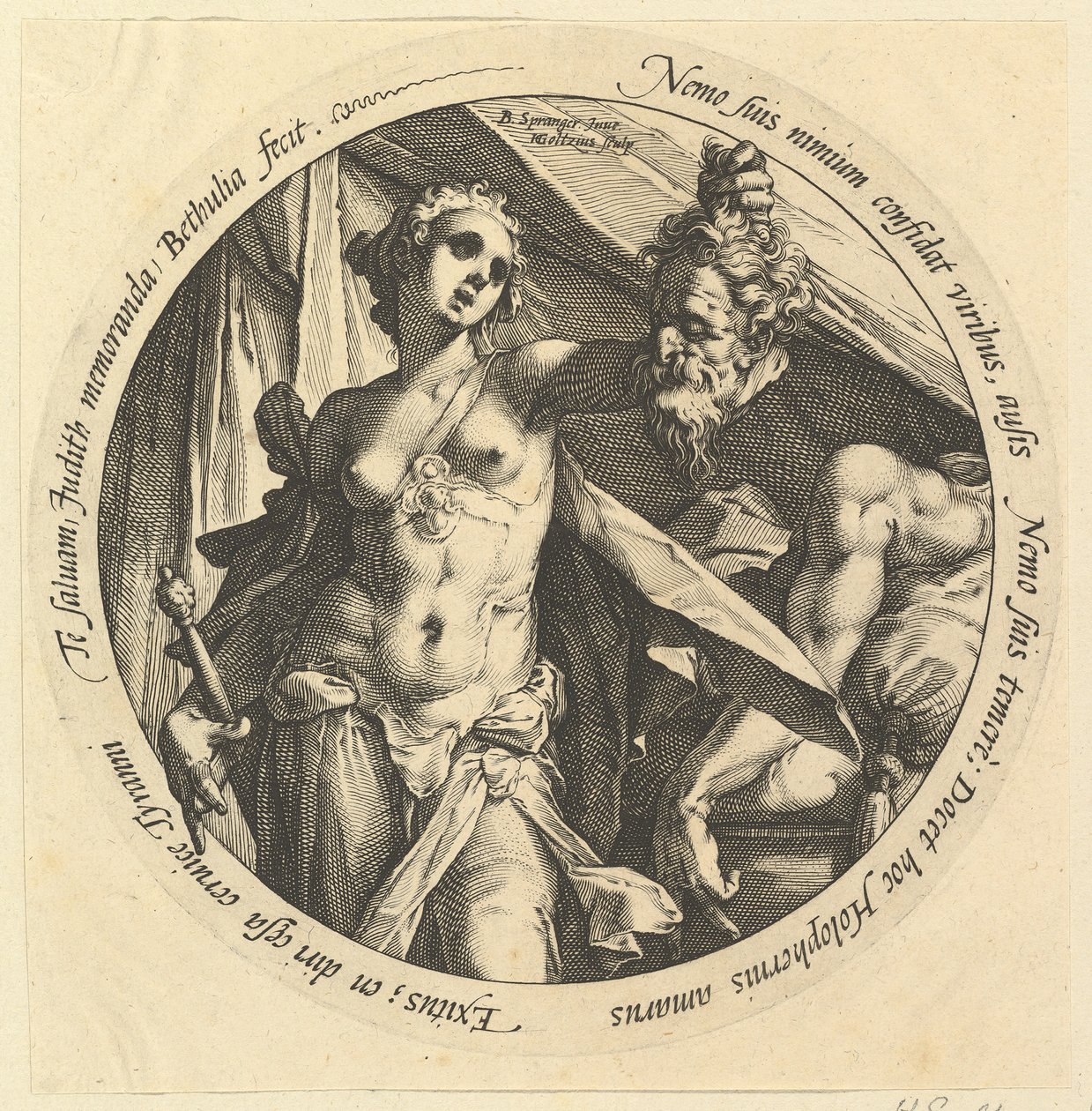 Judyta z Głową Holofernesa, ca. 1585. autorstwa Hendrik Goltzius