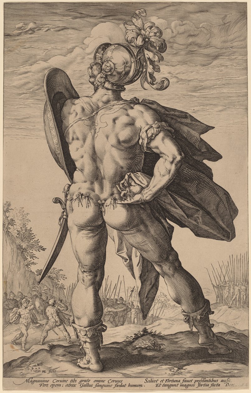 Marek Waleriusz Korvus autorstwa Hendrik Goltzius