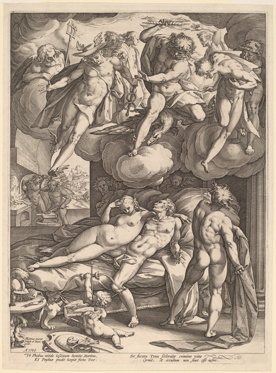 Mars i Wenus zaskoczeni przez Vulcan autorstwa Hendrik Goltzius
