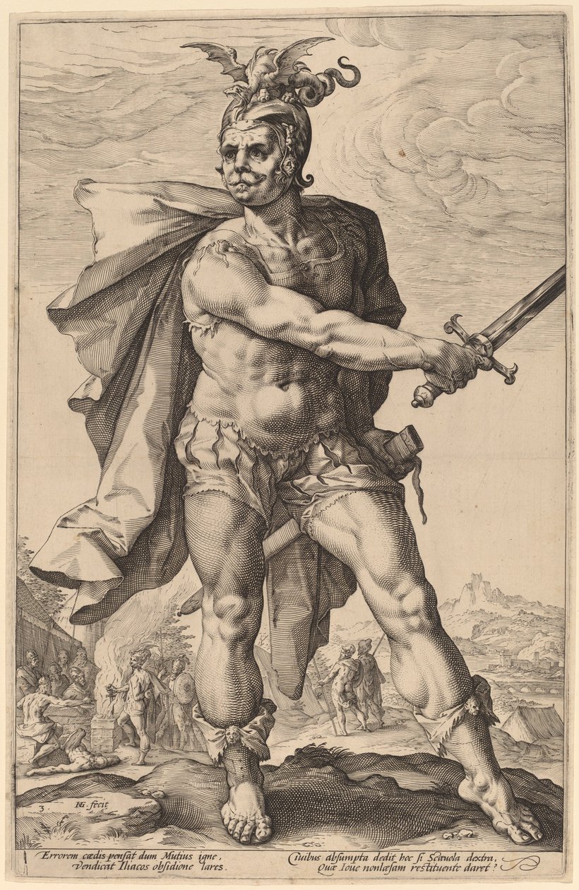 Mucius Scaevola autorstwa Hendrik Goltzius