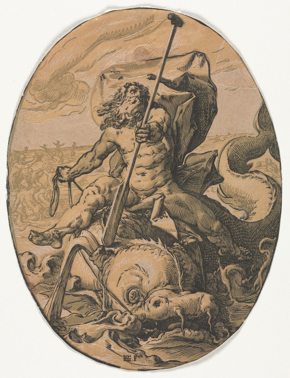 Neptun. autorstwa Hendrik Goltzius