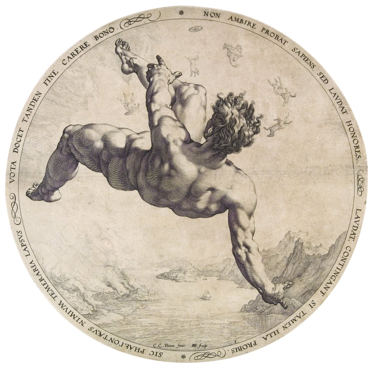Phaethon z serii Czterech Niegodziwców autorstwa Hendrik Goltzius