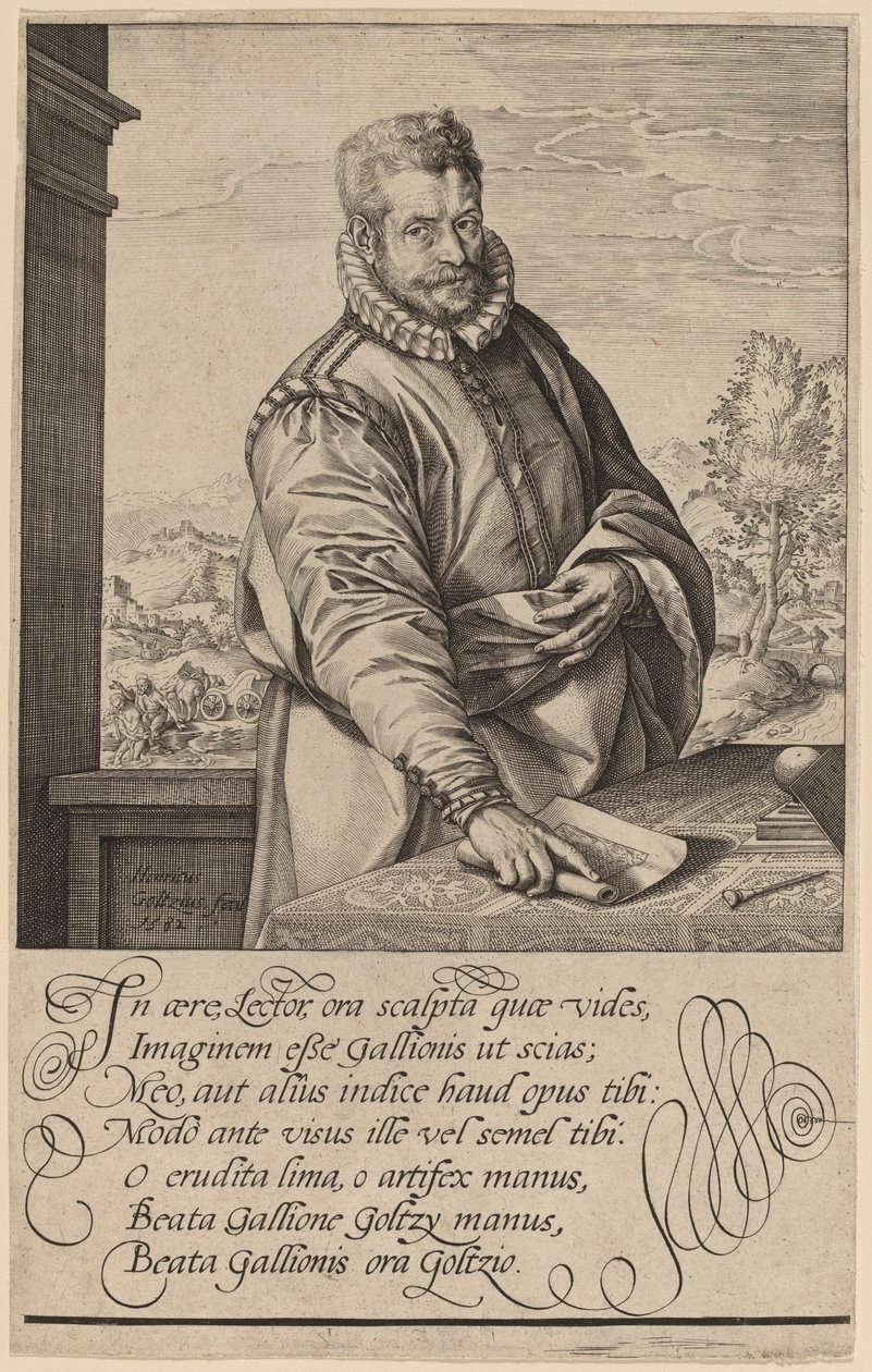 Philip Galle autorstwa Hendrik Goltzius