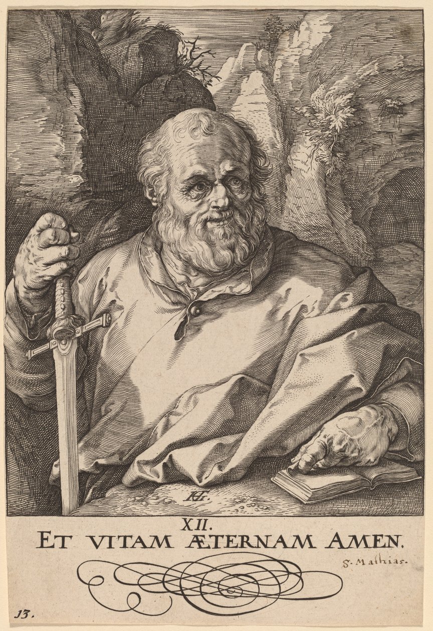 Święty Maciej autorstwa Hendrik Goltzius