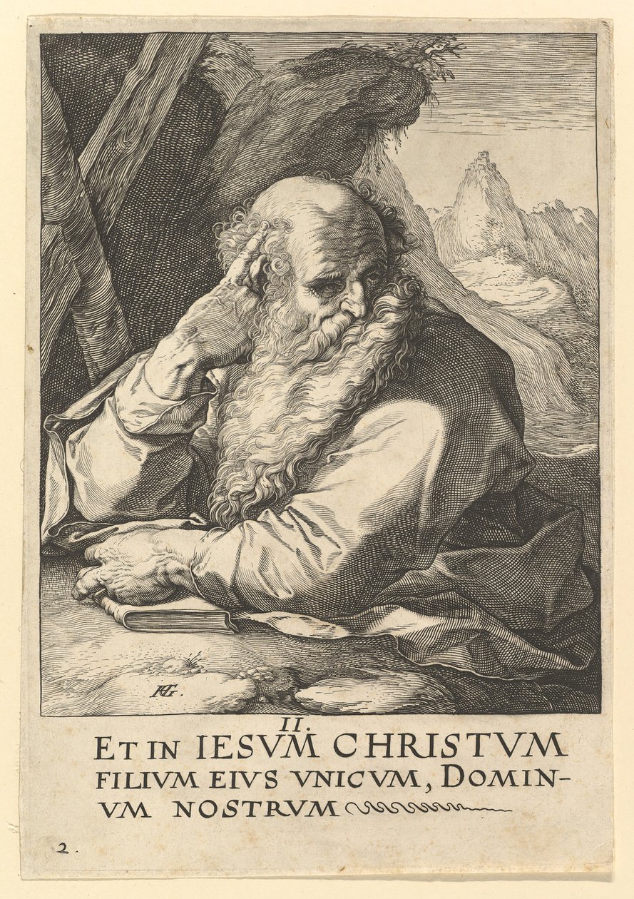 św. Andrzeja, od Chrystusa, apostołów i św. Pawła z Credo, ca. 1589. autorstwa Hendrik Goltzius