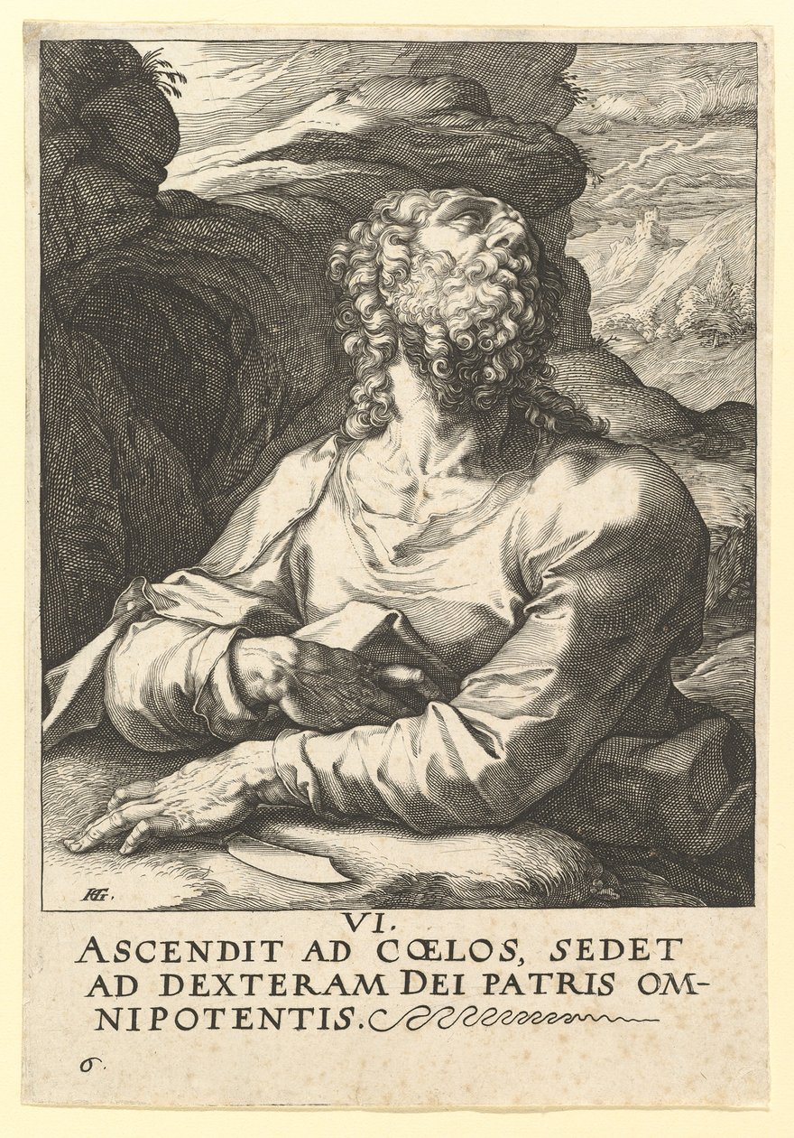 św. Bartłomieja, od Chrystusa Apostołów i św. Pawła z Credo, ca. 1589. autorstwa Hendrik Goltzius