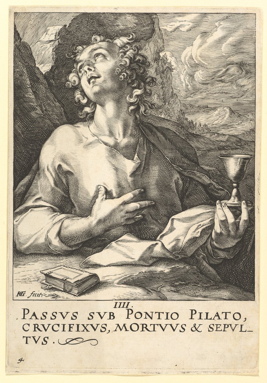 św. Jana, od Chrystusa, apostołów i św. Pawła z Credo, ca. 1589. autorstwa Hendrik Goltzius