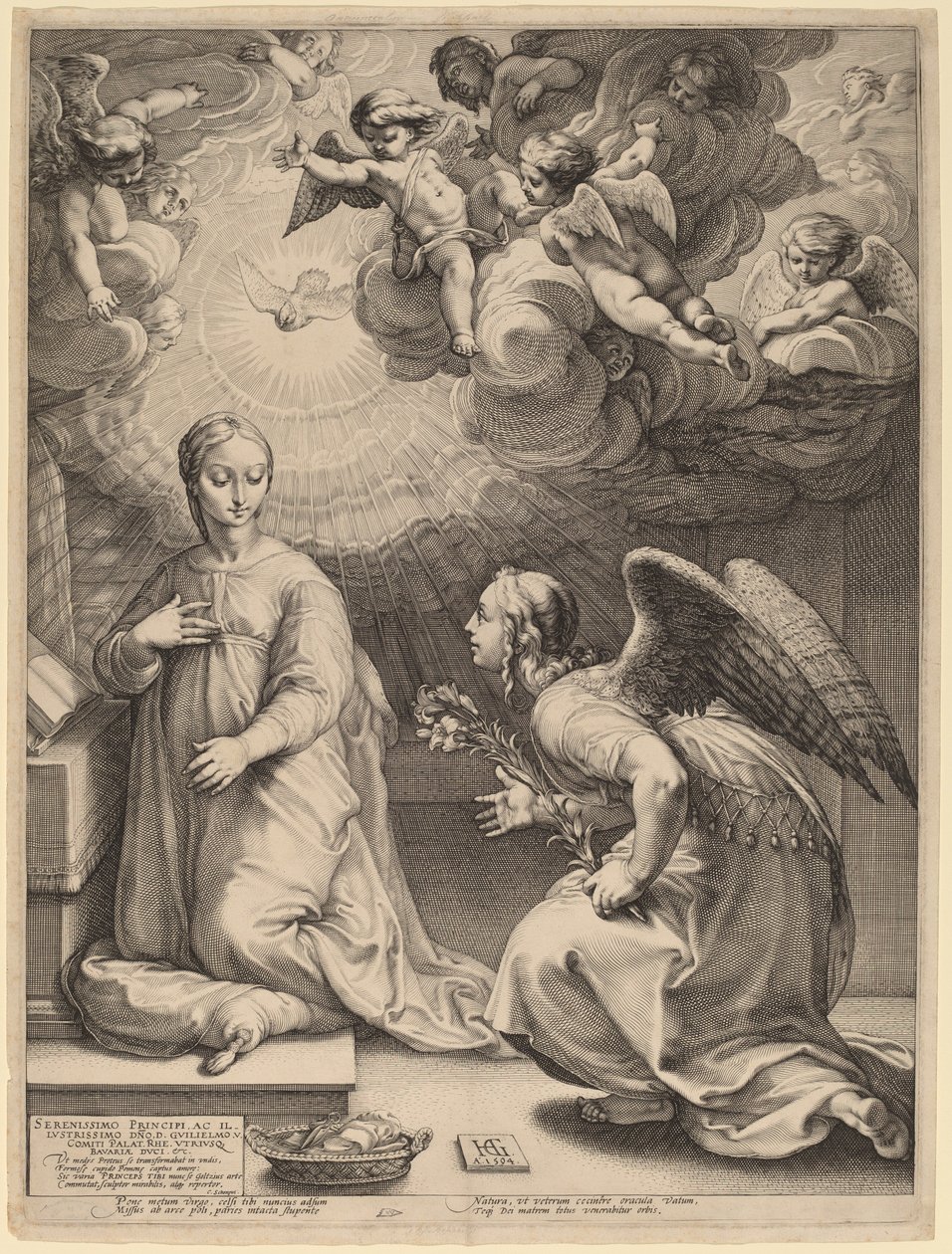 Zwiastowanie autorstwa Hendrik Goltzius