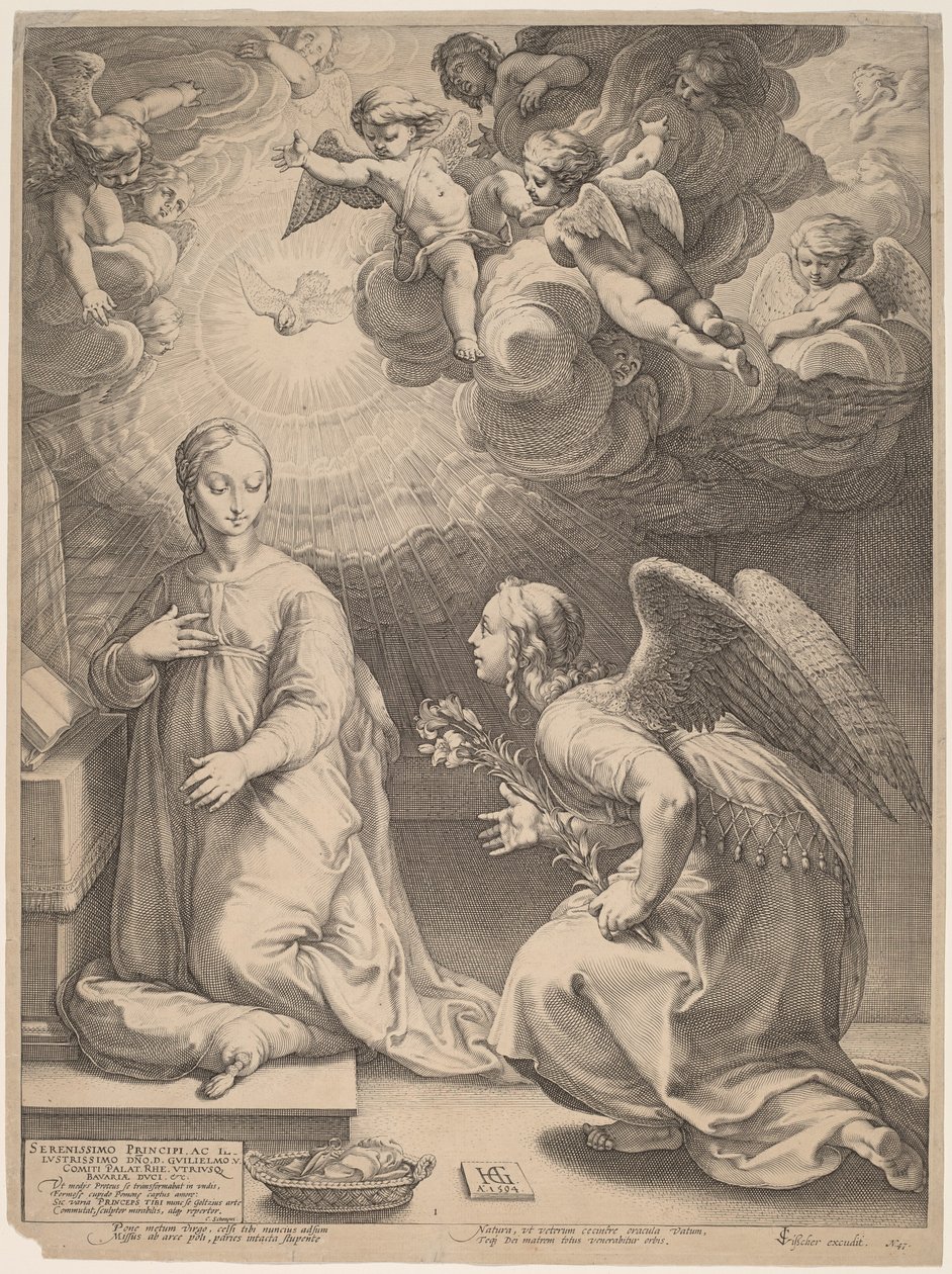 Zwiastowanie autorstwa Hendrik Goltzius