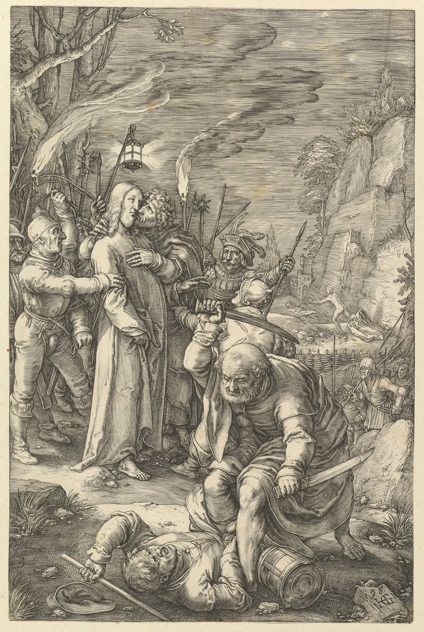 Zdrada Chrystusa z Męki Chrystusa, 1598. autorstwa Hendrik Goltzius