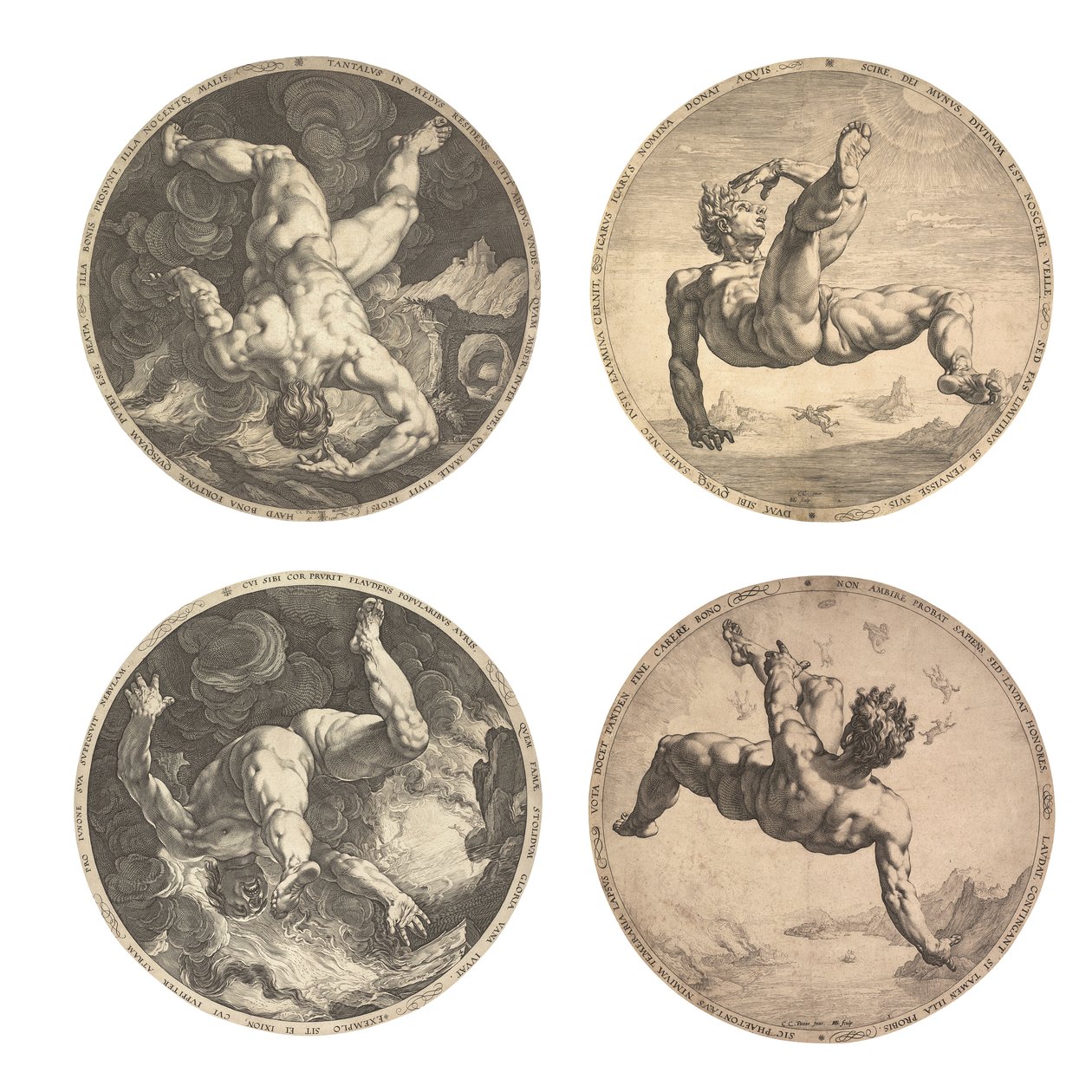 Czterech Niegodziwców autorstwa Hendrik Goltzius