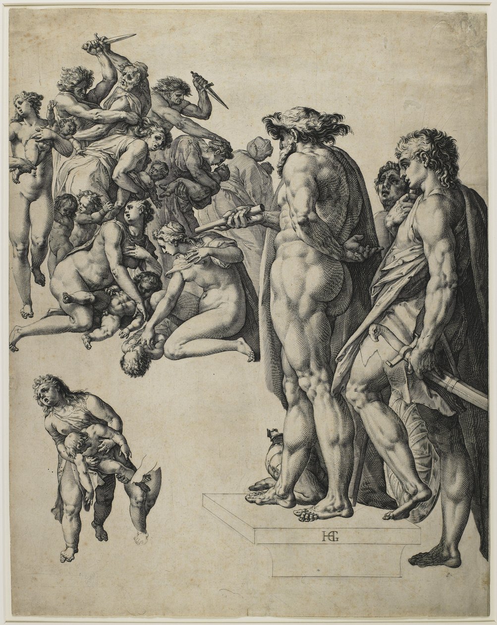 Masakra niewiniątek, ok. 1584 r. autorstwa Hendrik Goltzius