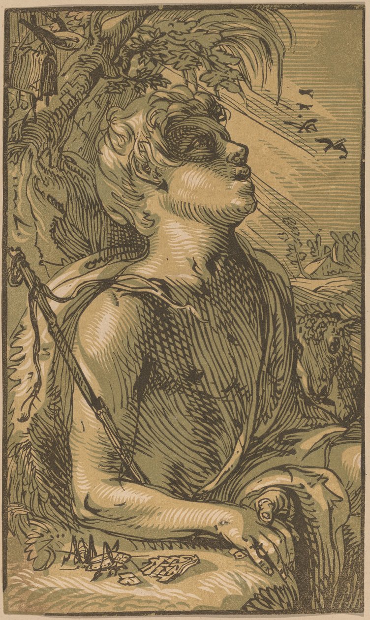 Młody św. Jan Chrzciciel autorstwa Hendrik Goltzius