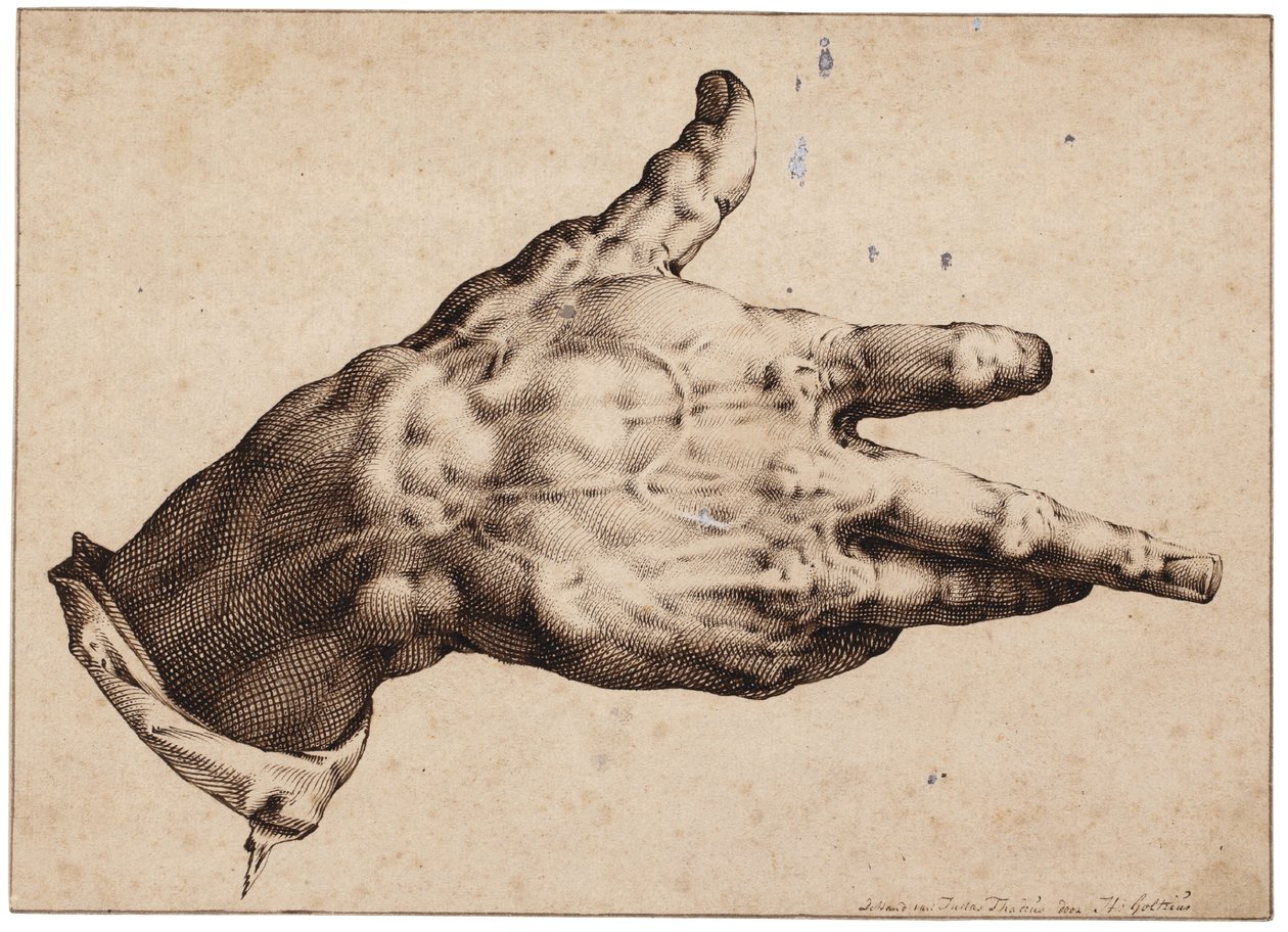 Prawa ręka artysty autorstwa Hendrik Goltzius