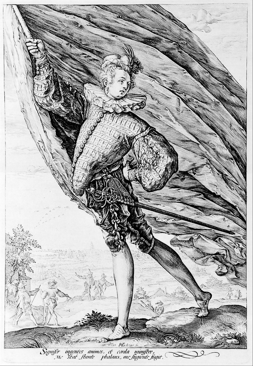 Wielki nosiciel sztandaru autorstwa Hendrik Goltzius