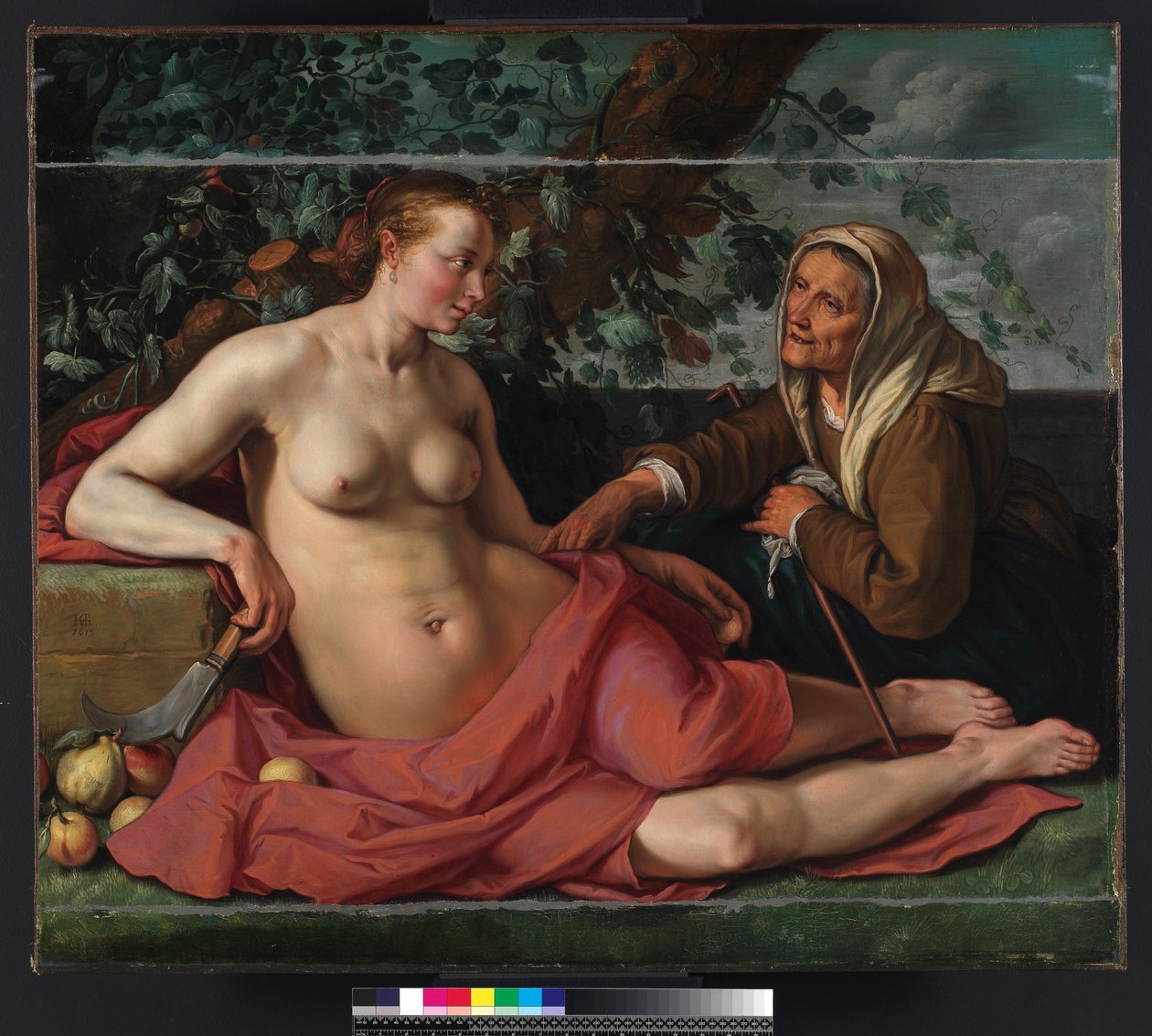 Vertumnus i Pomona, 1615 autorstwa Hendrik Goltzius