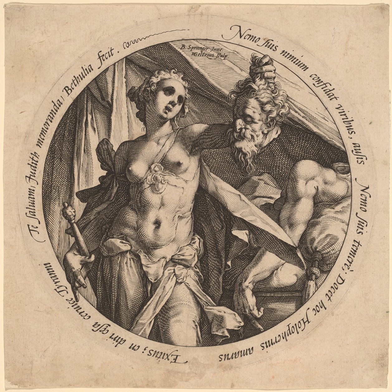 Judyta z głową Holofernesa autorstwa Hendrik Goltzius, after Bartholomaeus Spranger