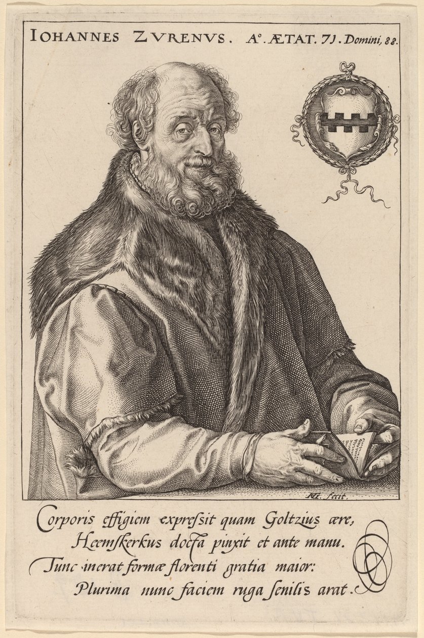 Johannes Zurenus (Jan van Zuren) autorstwa Hendrik Goltzius after Maerten van Heemskerck