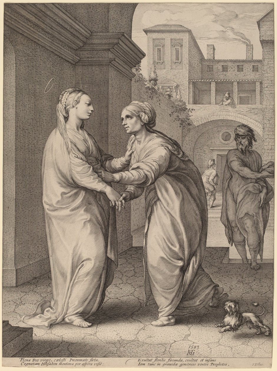 Nawiedzenie Matki Boskiej autorstwa Hendrik Goltzius in the style of Parmigianino