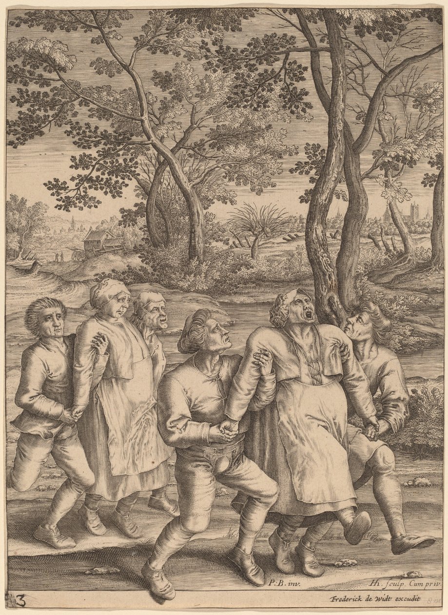 Padaczka idąca w prawo autorstwa Hendrik Hondius I after Pieter Bruegel the Elder
