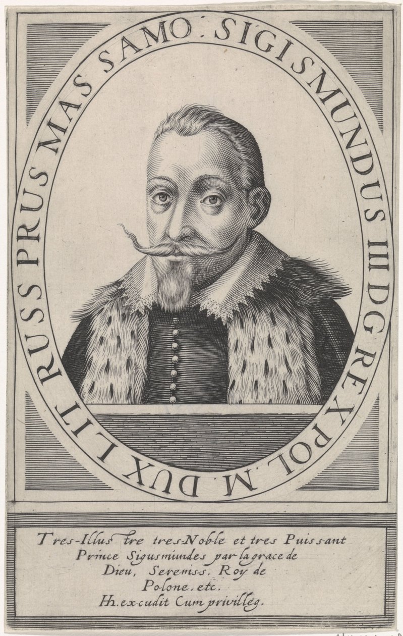 Portret Zygmunta III Wazy, króla Polski 1566-1632, 1608 autorstwa Hendrik Hondius the Elder