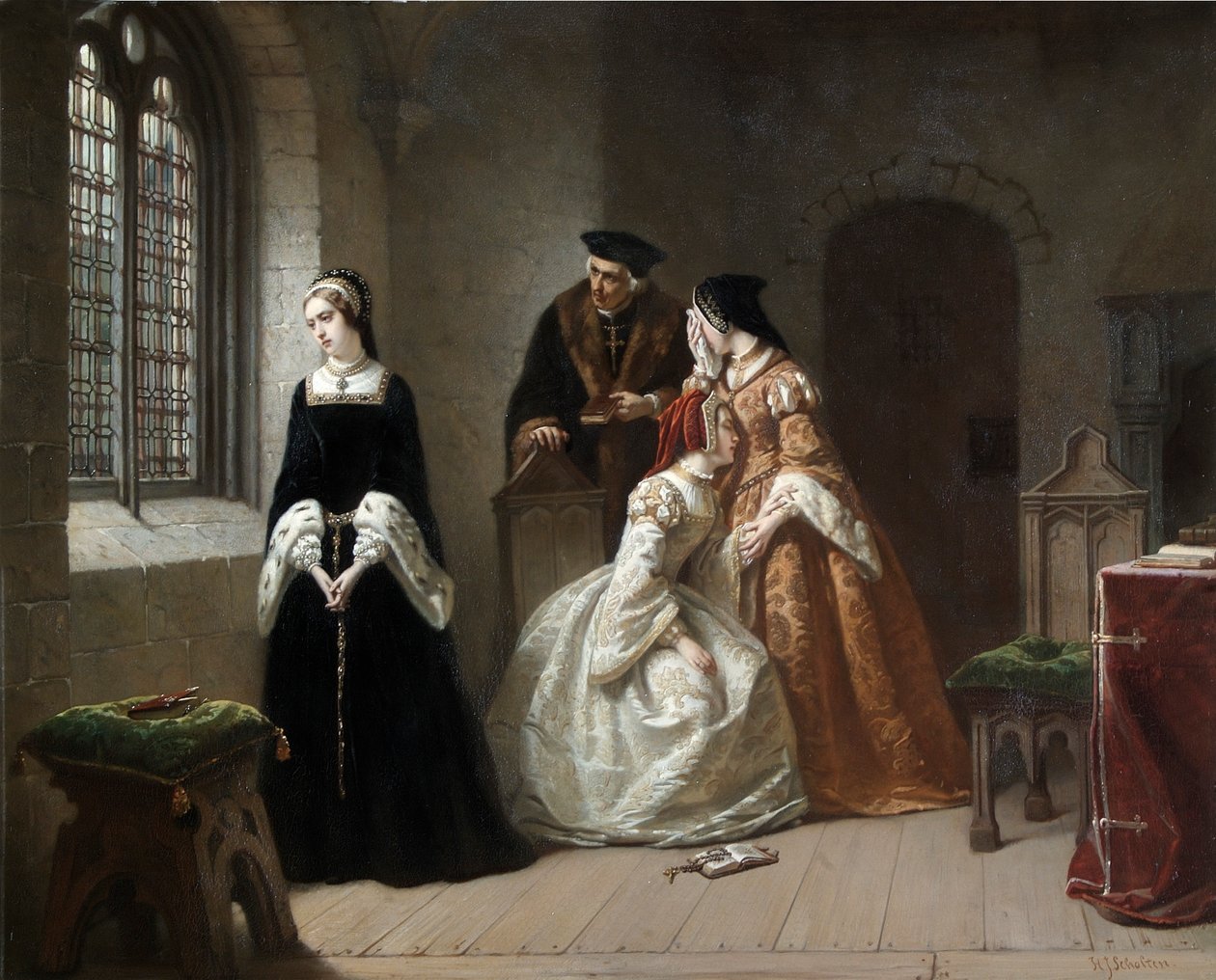 Lady Jane Grey, ok. 1845-1907 (olej na płótnie) autorstwa Hendrik Jacobus Scholten