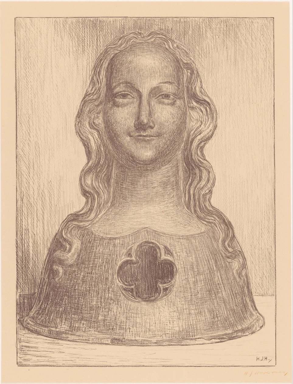 Relikwiarzowe popiersie jednej z dziewic św. Urszuli autorstwa Hendrik Johannes Haverman (signed by artist)