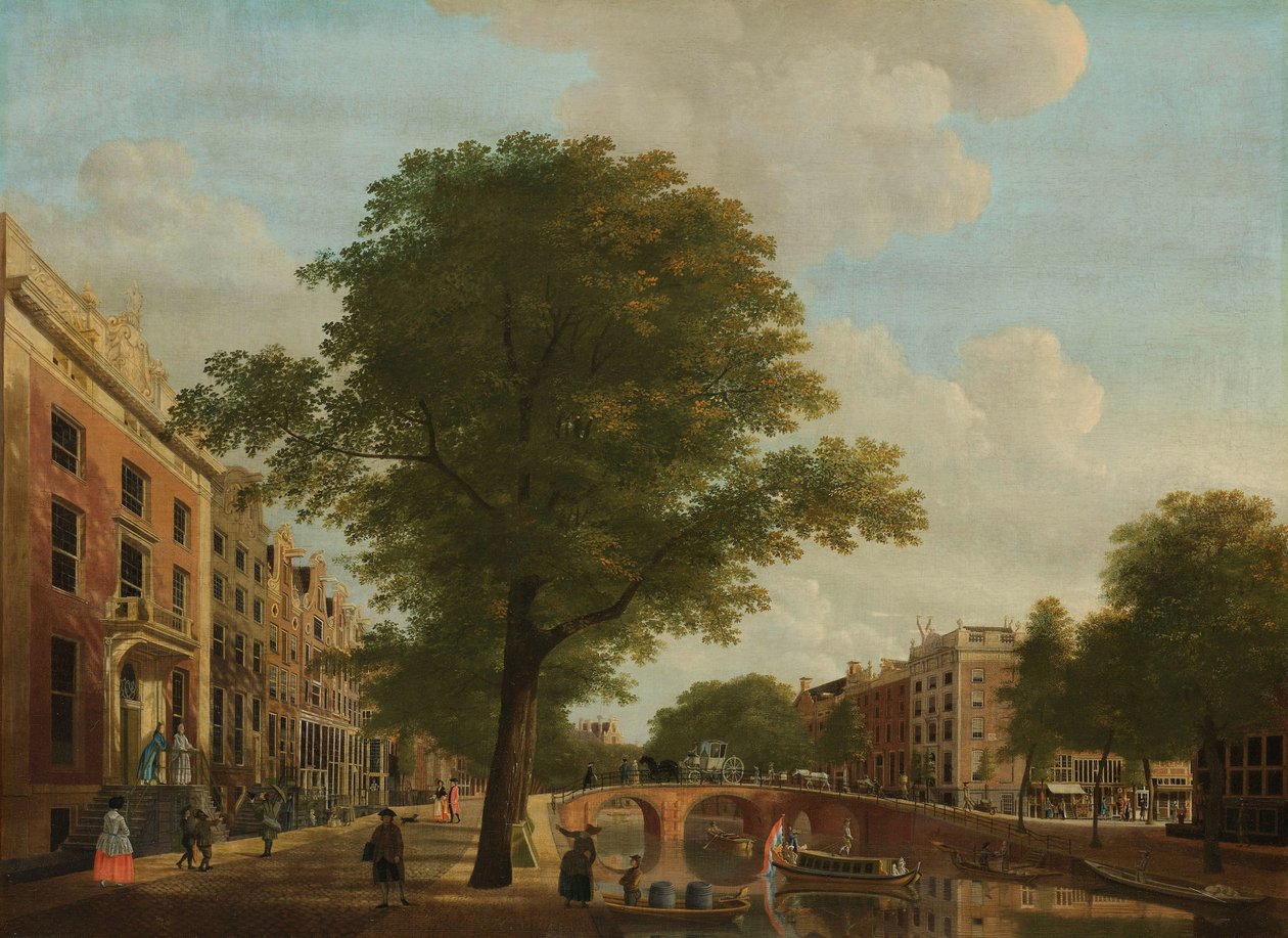 Widok na Herengracht w pobliżu Leidsestraat, Amsterdam autorstwa Hendrik Keun