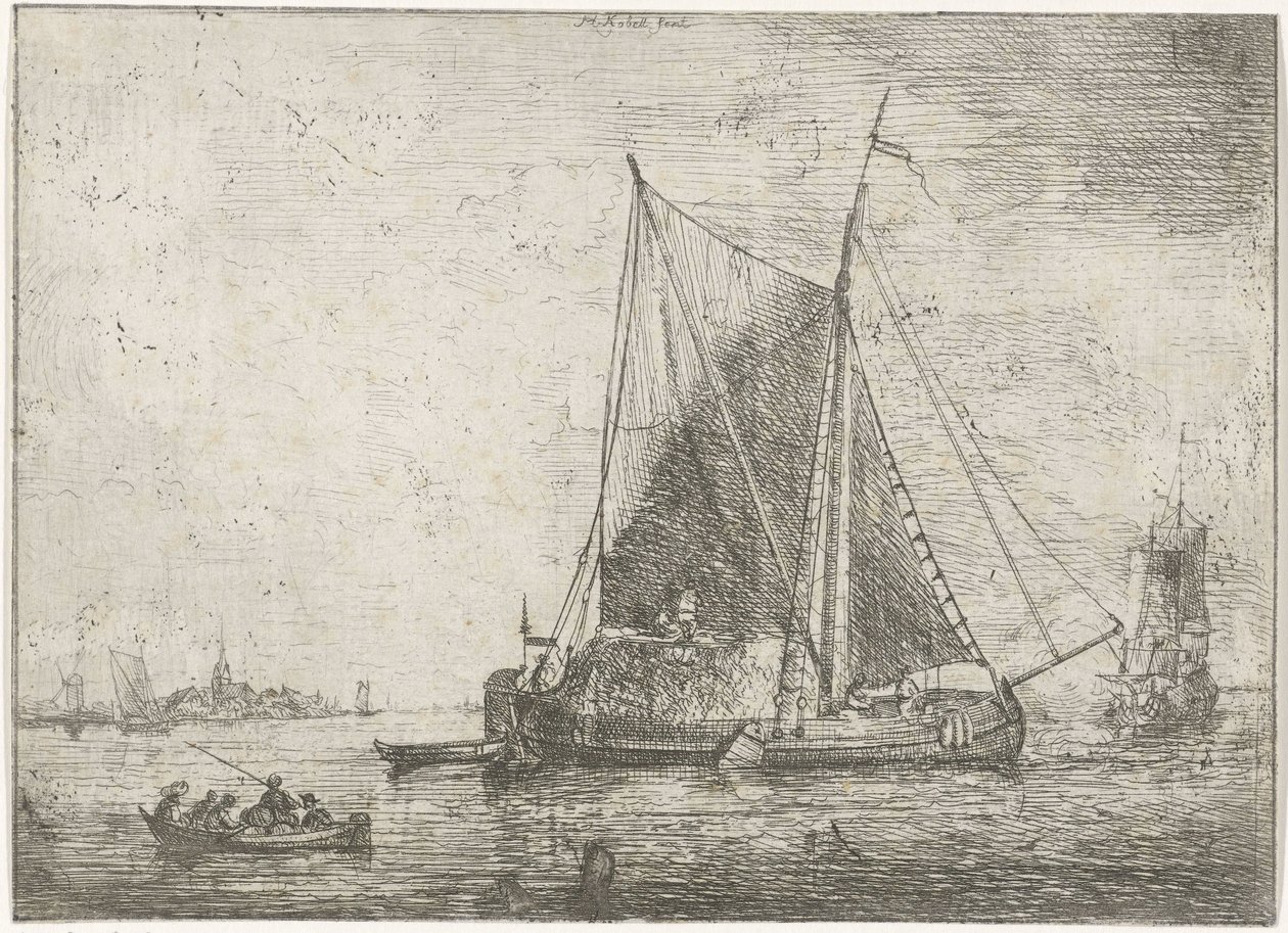 barka z sianem autorstwa Hendrik Kobell
