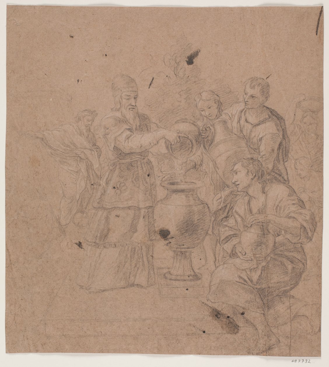 Abraham i Melchizedek. (Księga Rodzaju, 14, 17 i n.) autorstwa Hendrik Krock