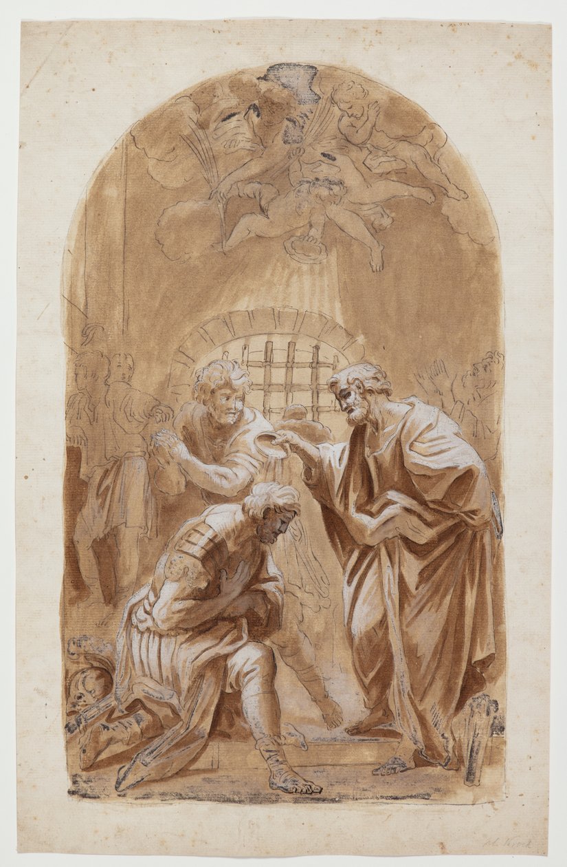 S. Peter chrzci S. Processus i S. Martianus autorstwa Hendrik Krock