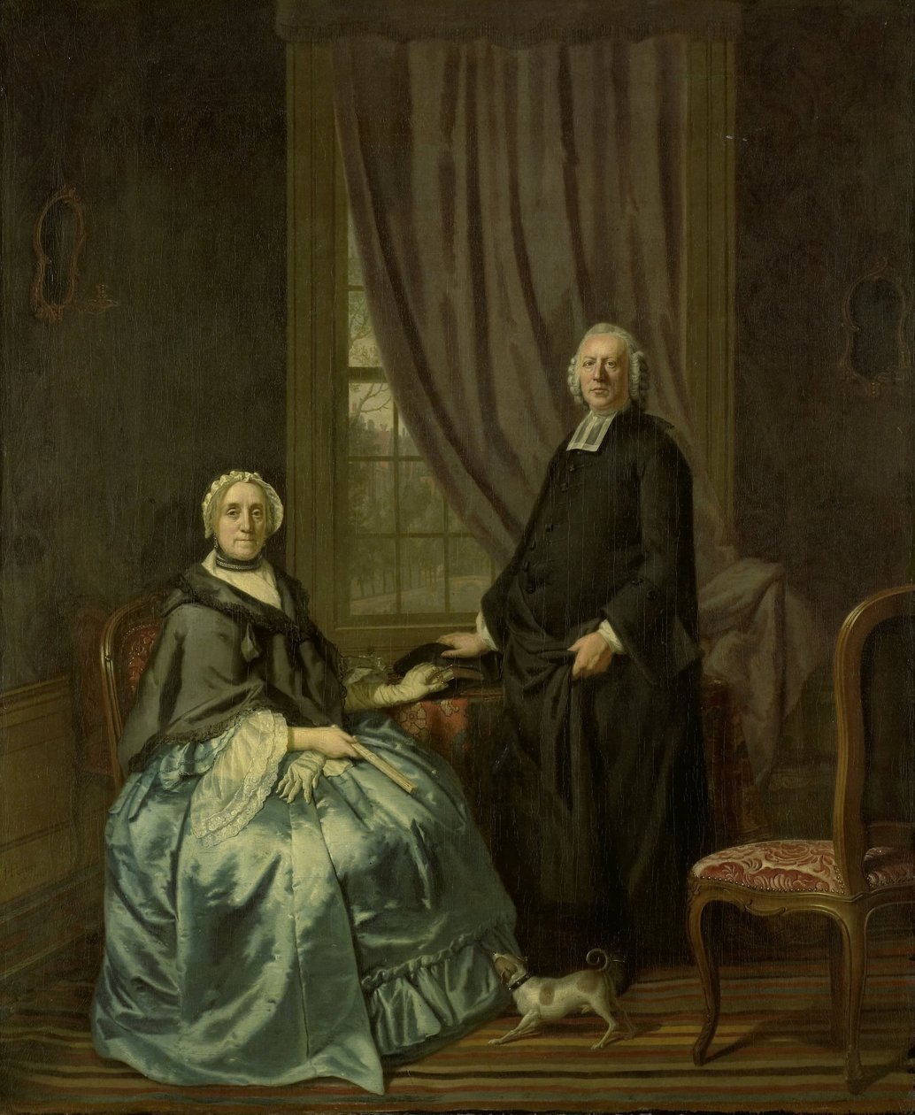 Portret Petrusa Blika, remonstrantnego ministra w Amsterdamie, z żoną Cornelią Drost autorstwa Hendrik Pothoven