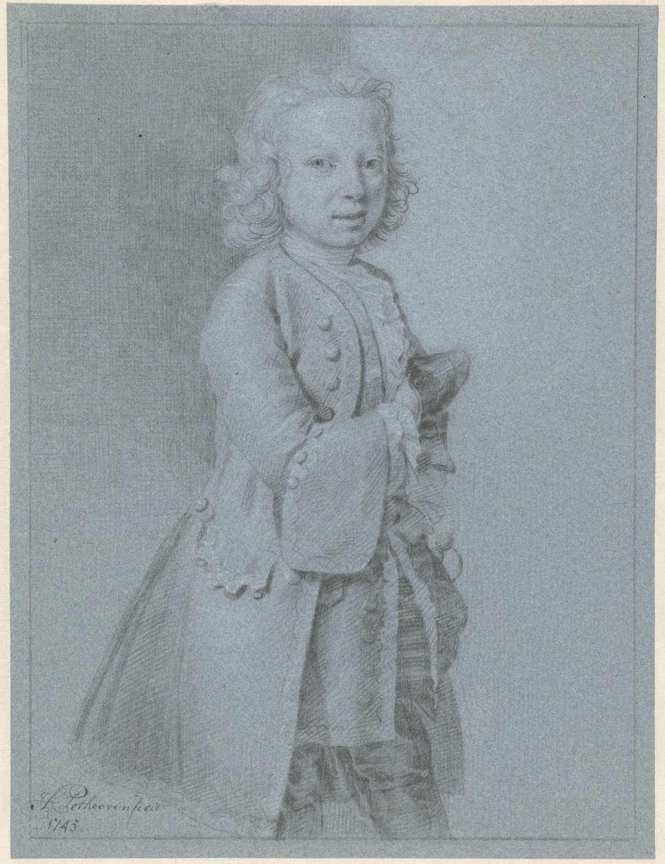 Portret stojącego chłopca autorstwa Hendrik Pothoven