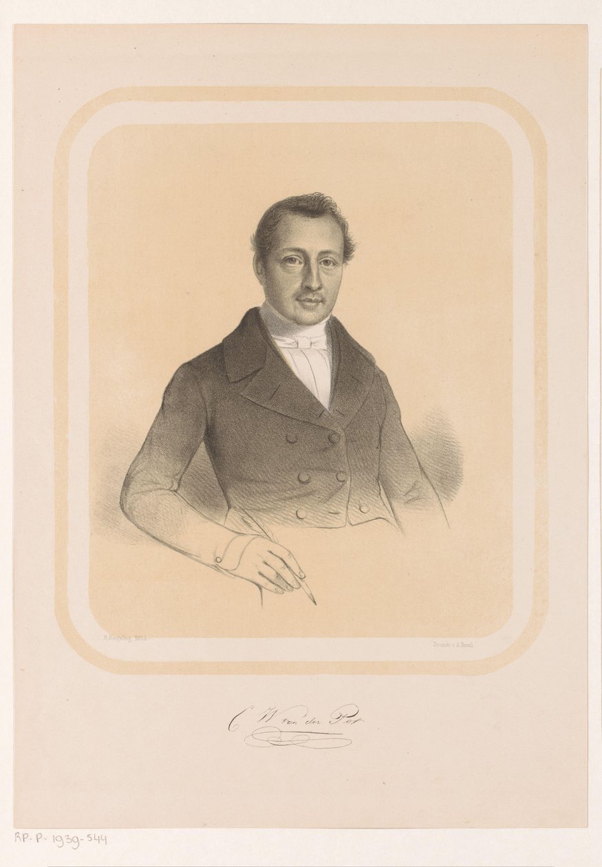 Portret Combertusa Willema van der Pot C.W. van der Pot (tytuł na obiekcie) autorstwa Hendrik Ringeling