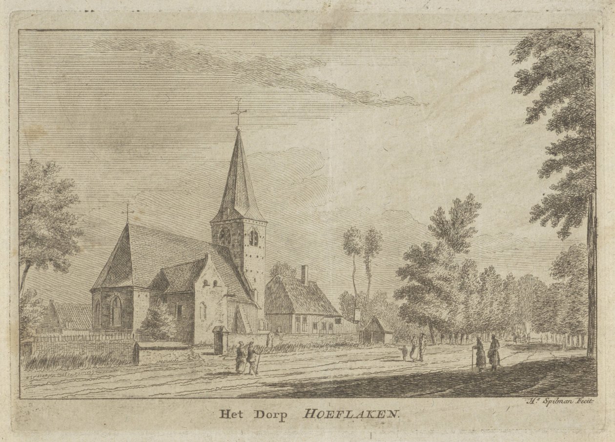 Widok Hoevelaken Wieś Hoeflaken (tytuł na obiekcie) autorstwa Hendrik Spilman