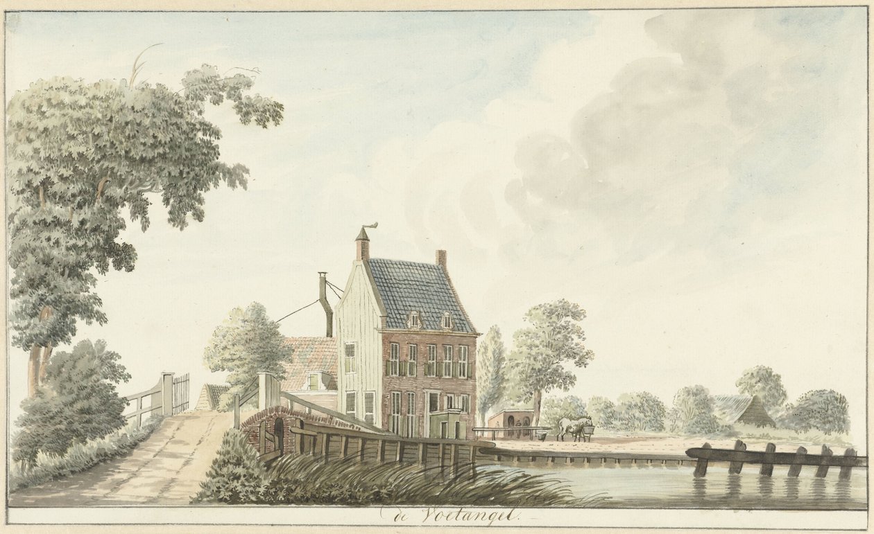 Herberg de Voetangel na kanale Utrecht autorstwa Hendrik Tavenier